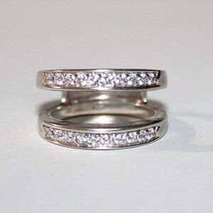 Sterling Silver Cubic Zirconia Ring Enhancer Size 6